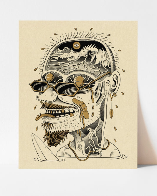 Trippy Dude Hahnemühle German Etching Print 11"x14" / 27,9x35,6 cm