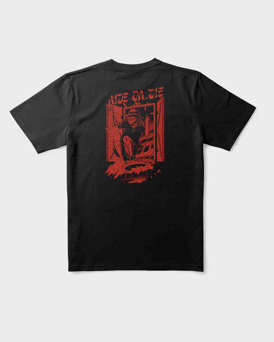 RIDE OR DIE T-Shirt Unisex Black Front & Backprint
