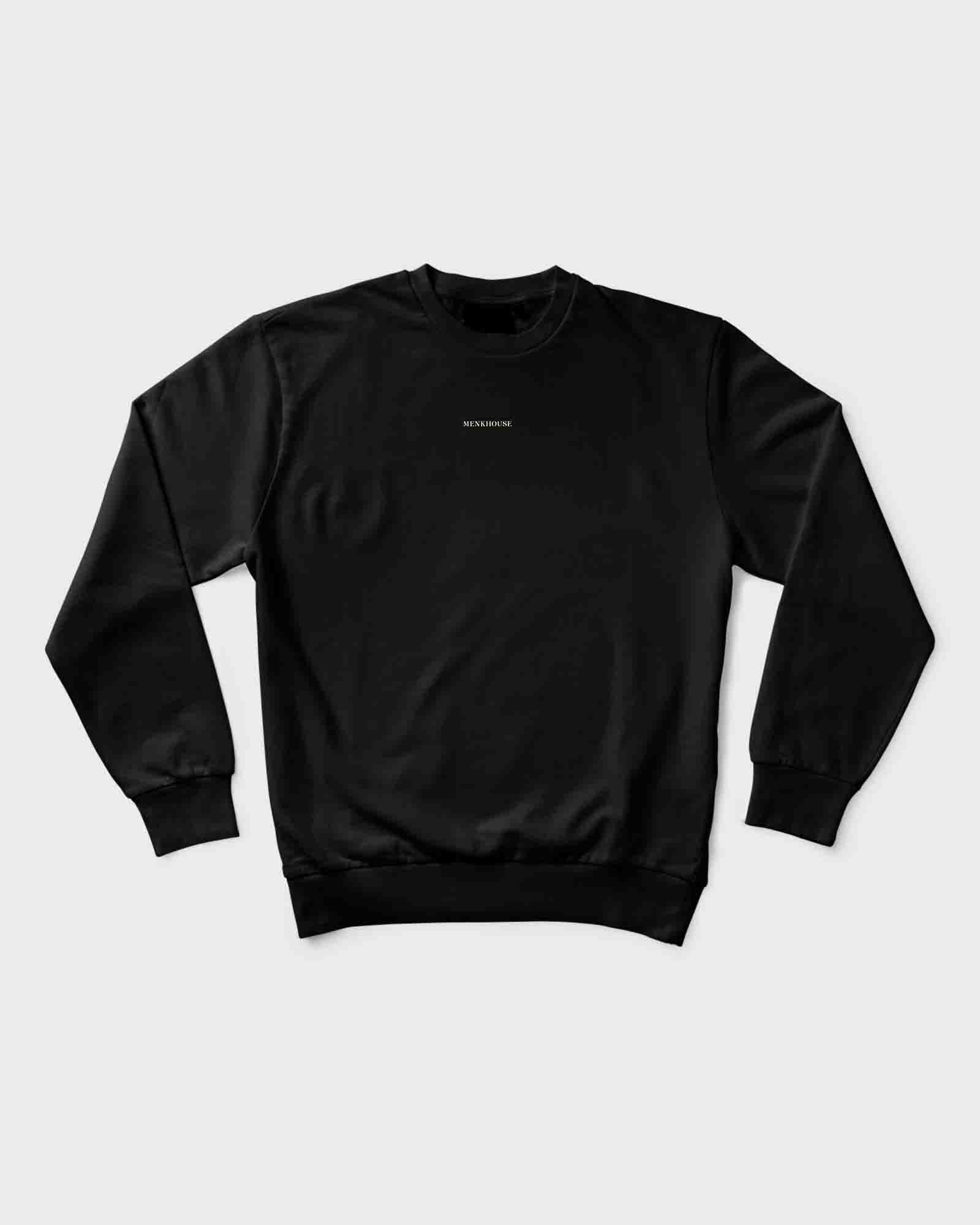 Skull Circle Sweater Unisex Black Front & Backprint